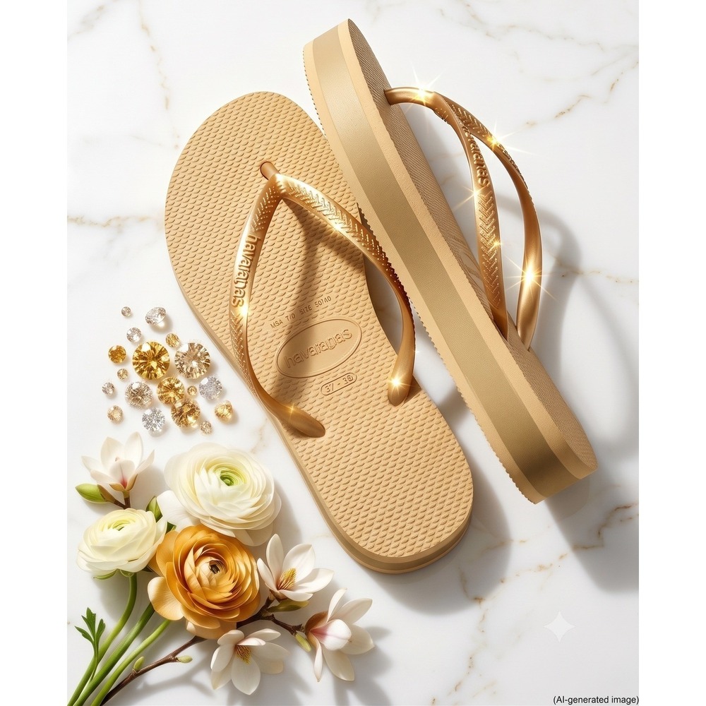 LAST PAIR! W's 9/10 | Havaianas Slim Flatform flip flops sandals | SLIM0020